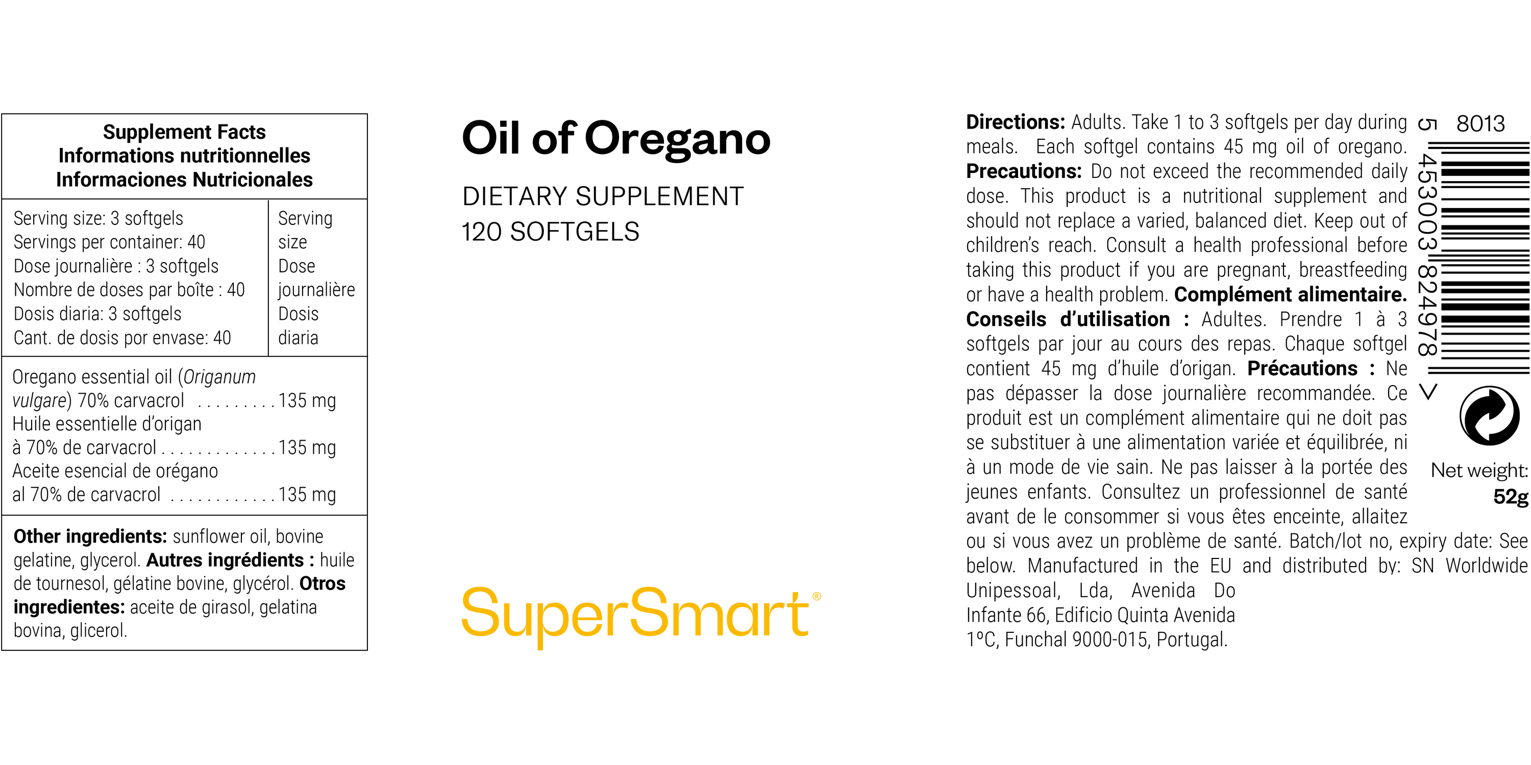 Oil of Oregano Supplement