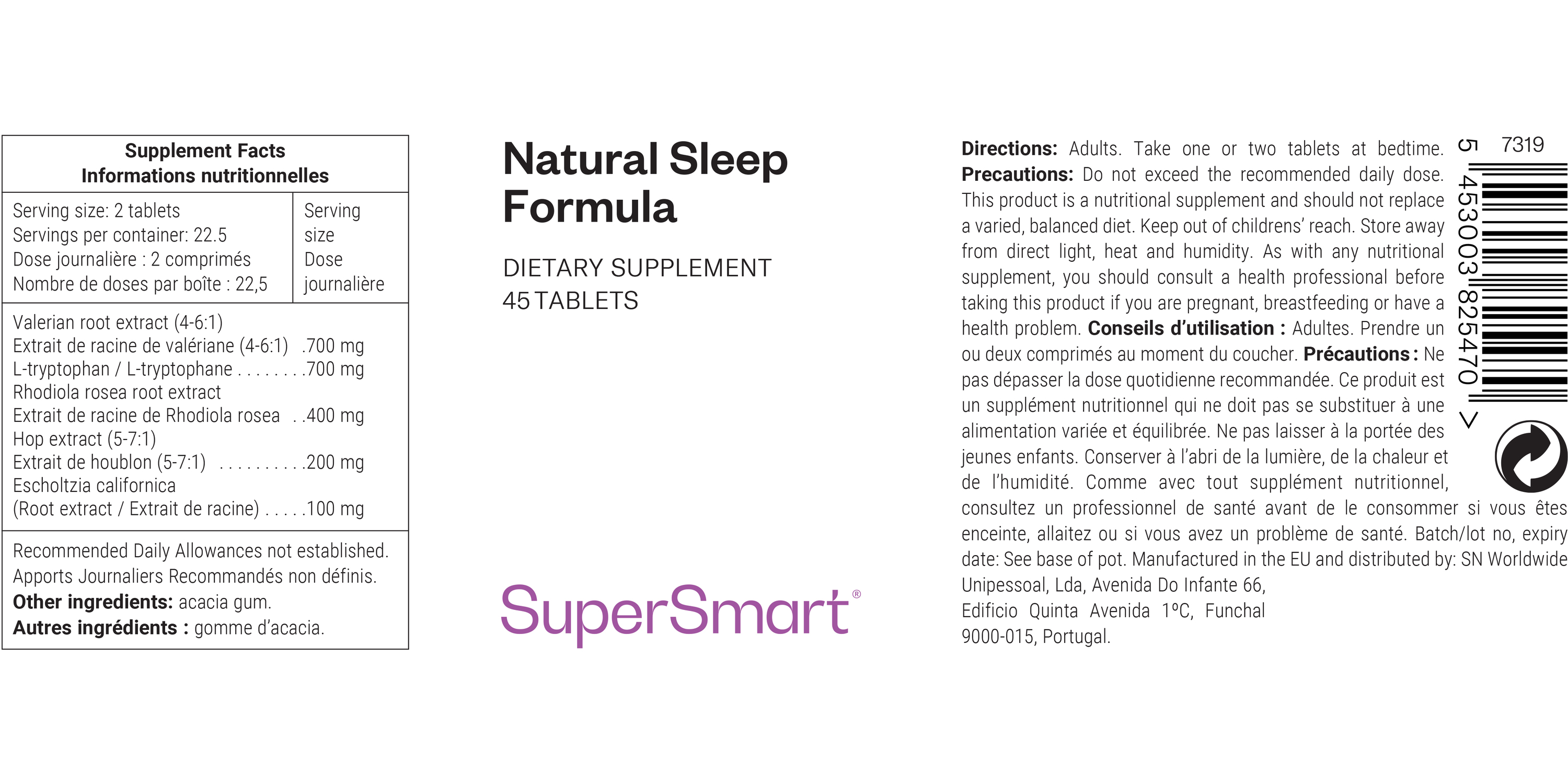Natural Sleep Formula Supplement*