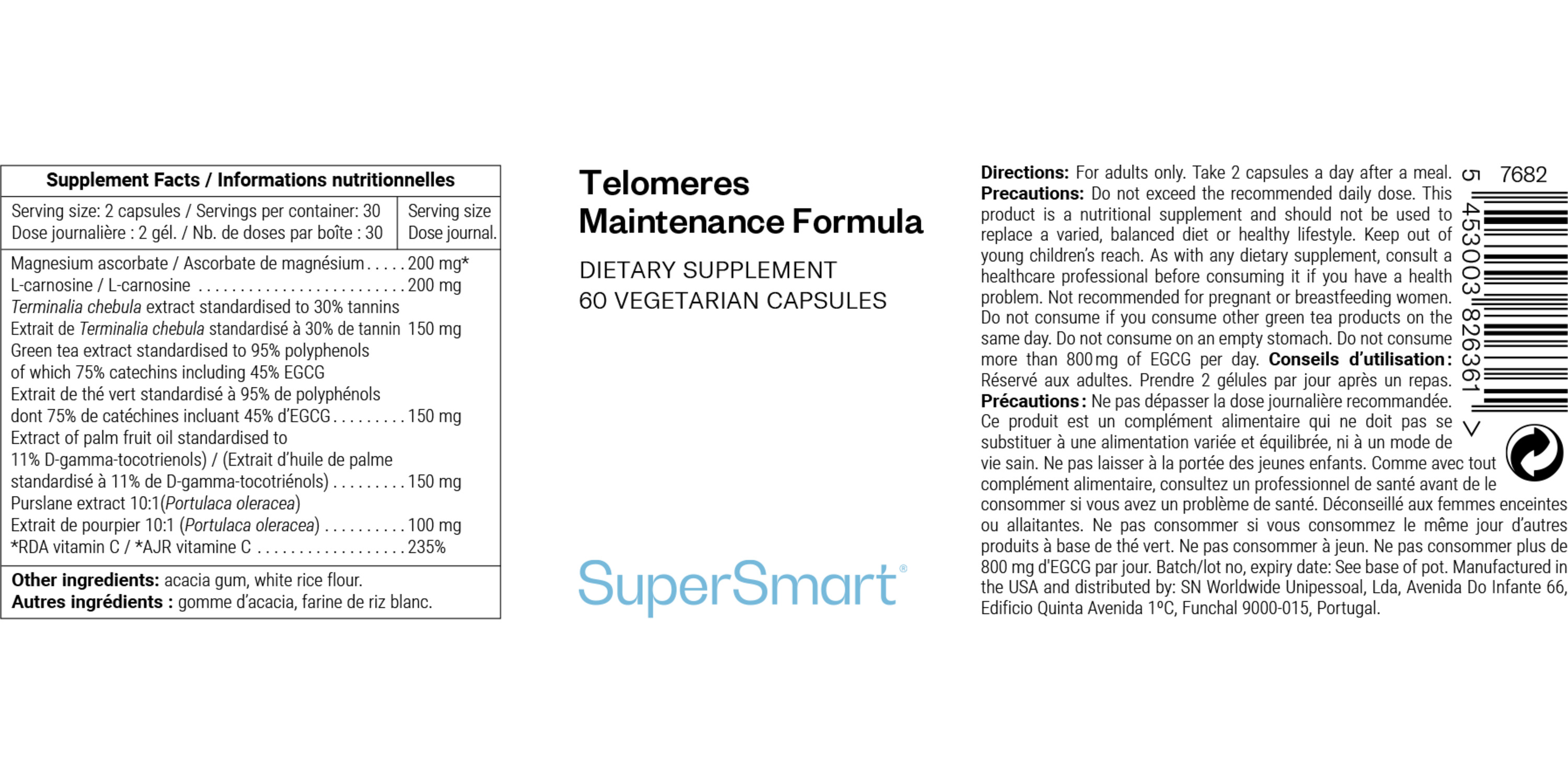 Telomeres Maintenance Formula Supplement