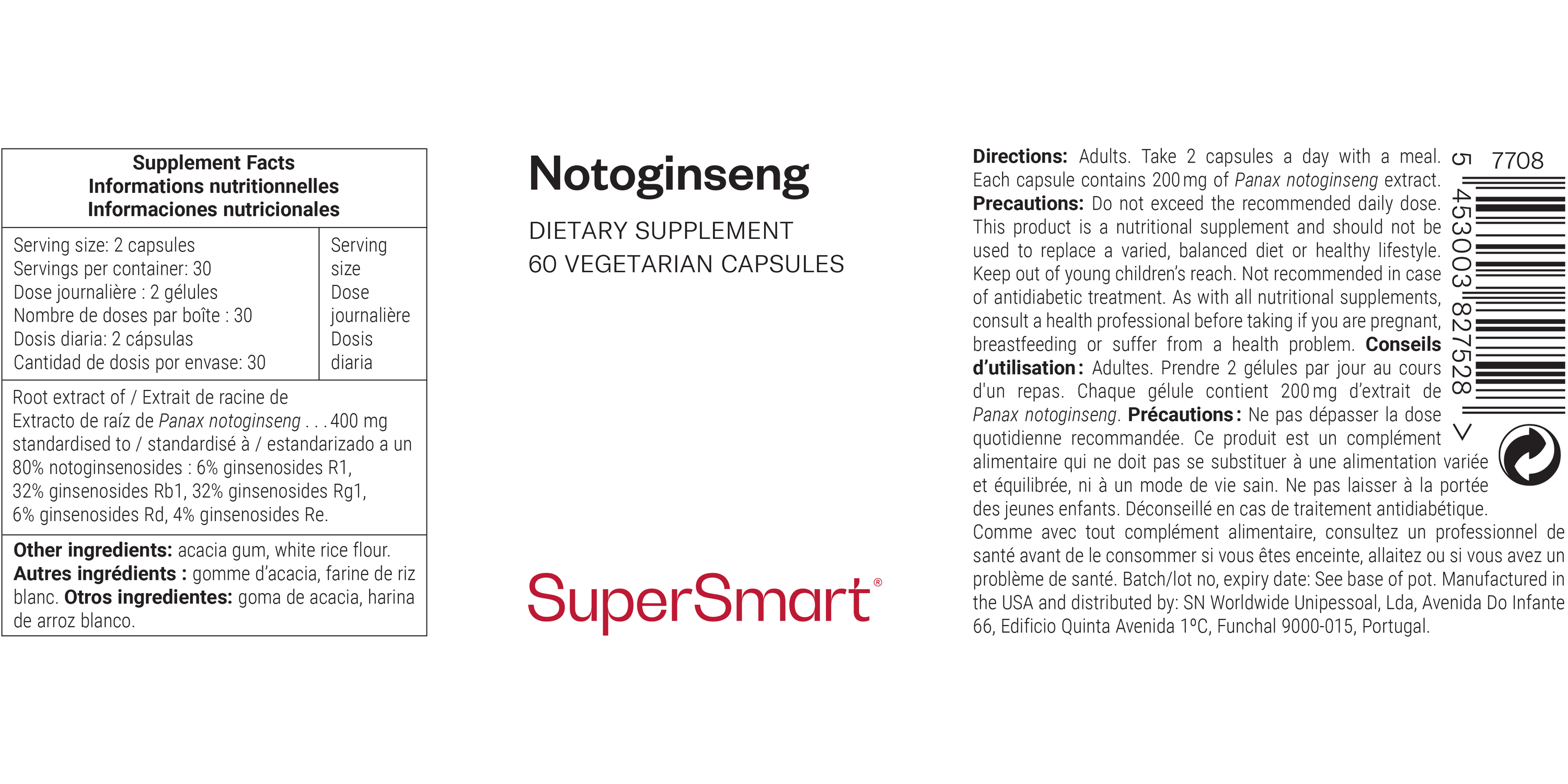 Notoginseng Supplement