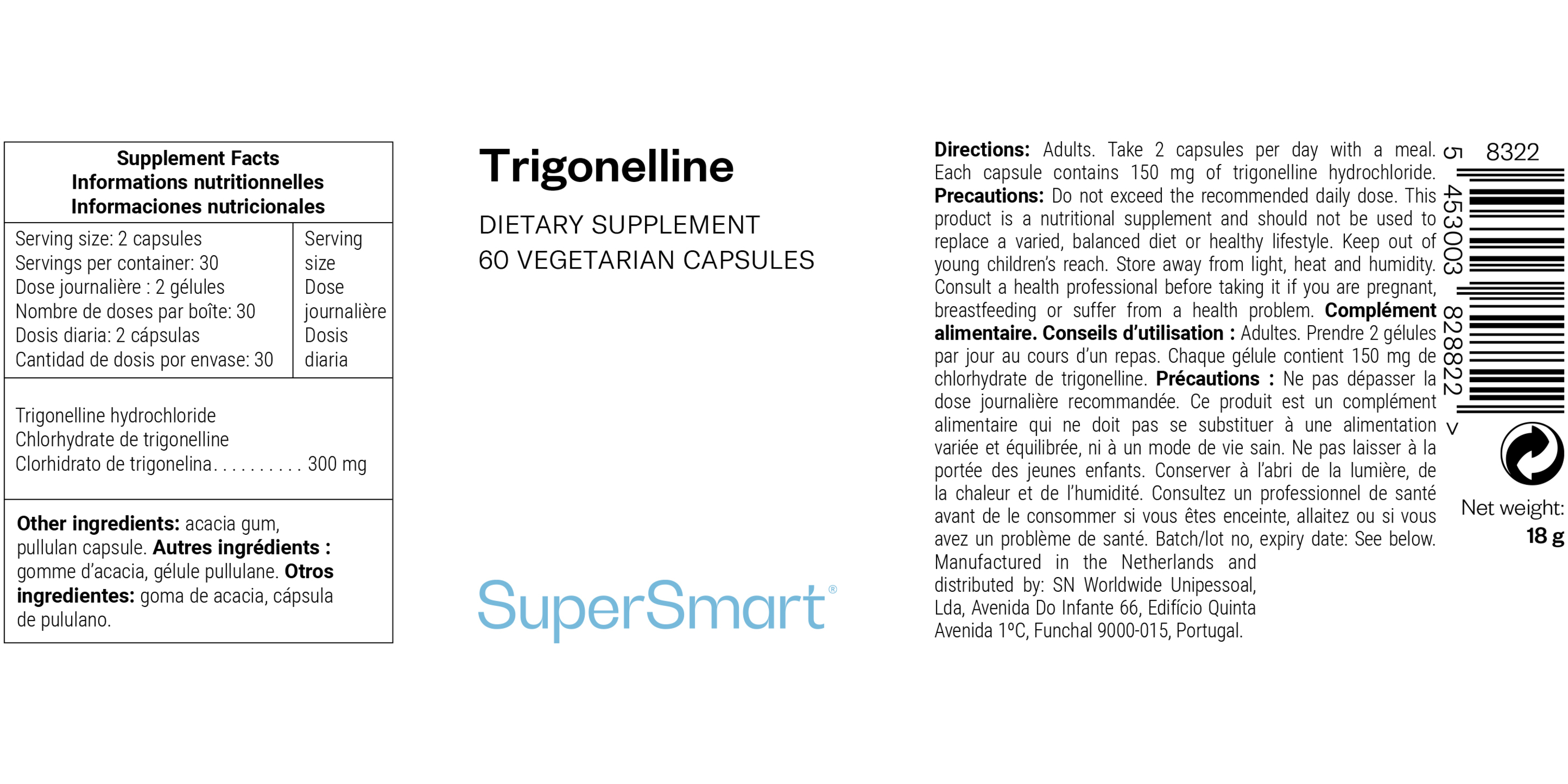 Trigonelline dietary supplement